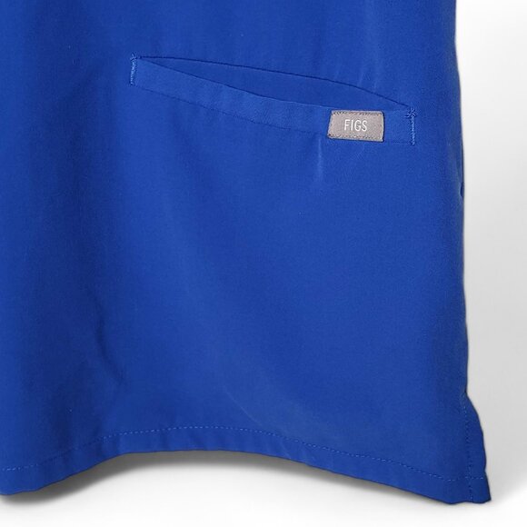 Figs Casma Women's Technical  Blue Three Pocket Medical Healthcare Scrub Top XXS - Picture 3 of 5